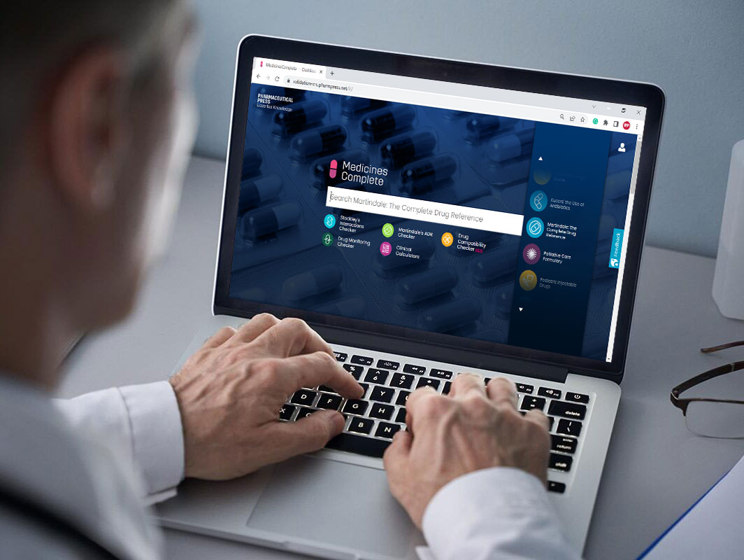 Martindale: The Complete Drug Reference search page display